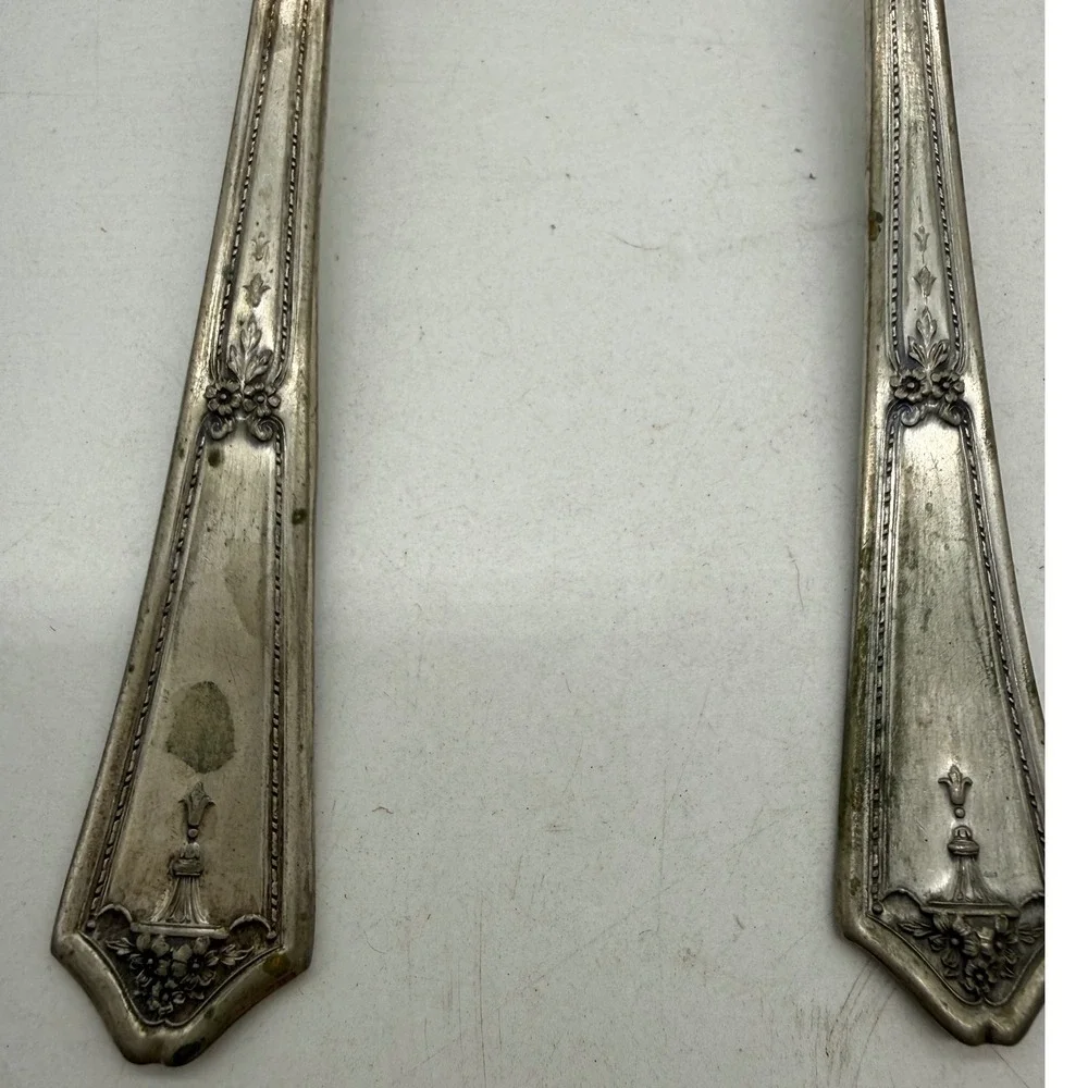 Vintage RC Co Bouquet Silver‎ Plate Serving Set 5pc Pie Server Ladle Meat Fork